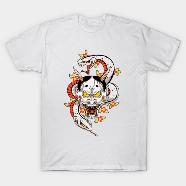 Goro Majima Hannya Tattoo (Front) T-Shirt by tsukyuo